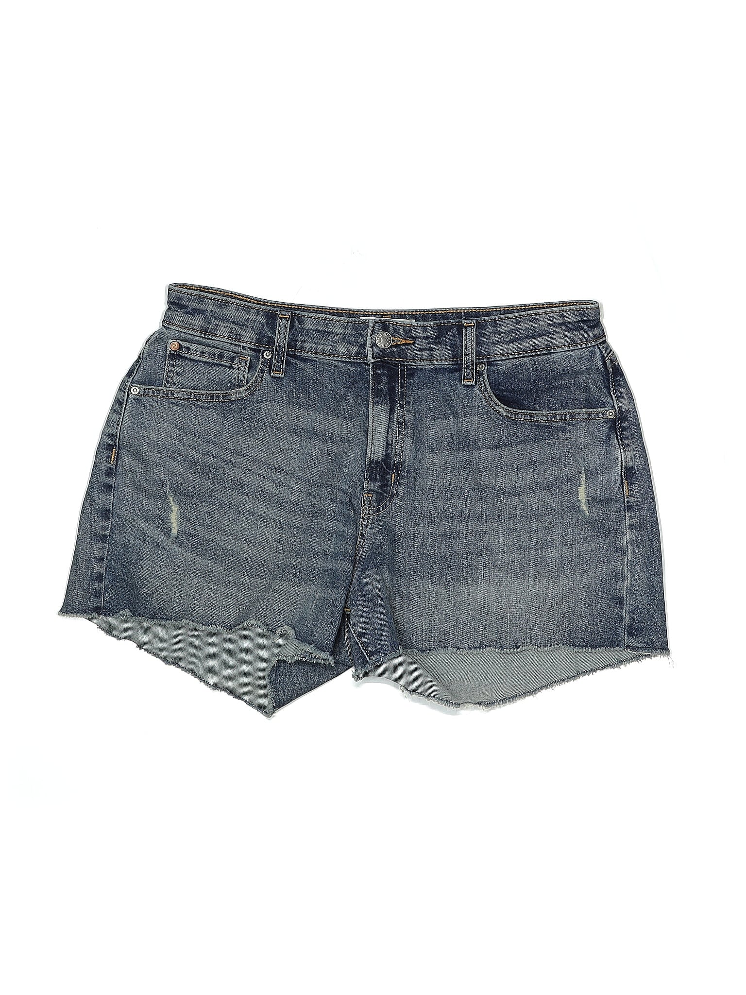 Denizen from Levi's Solid Blue Denim Shorts Size 14 41 off thredUP