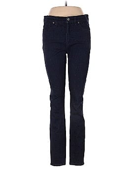 Madewell 9" Mid-Rise Skinny Jeans: Flocked Dots Edition (view 1)