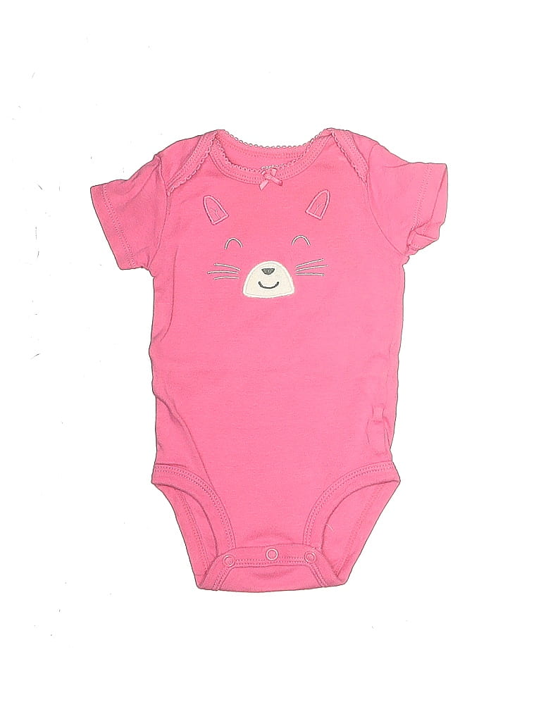 Click to view more detailed imagery on our partner's website Pre-owned Carter's Babies' Short Sleeve Onesie In Pink