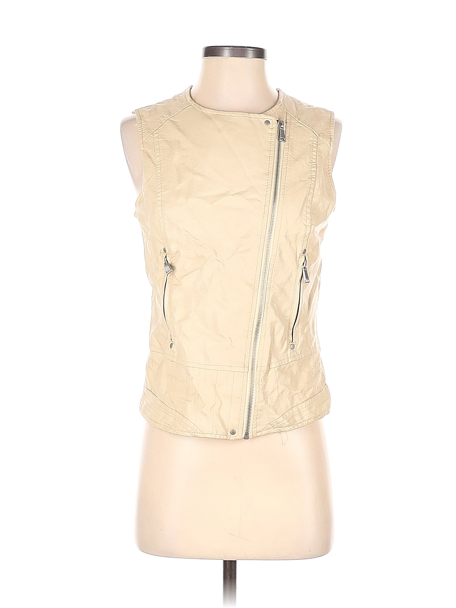 Versona 100% Polyurethane Solid Tan Vest Size S - 53% off | thredUP