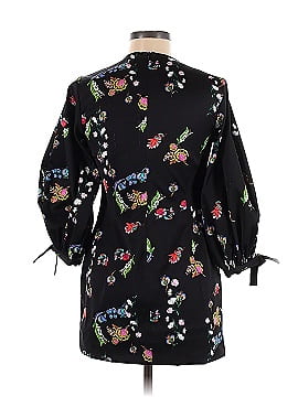 Cynthia Rowley Ruched Tie Sleeve Mini Dress In Bouquet (view 2)