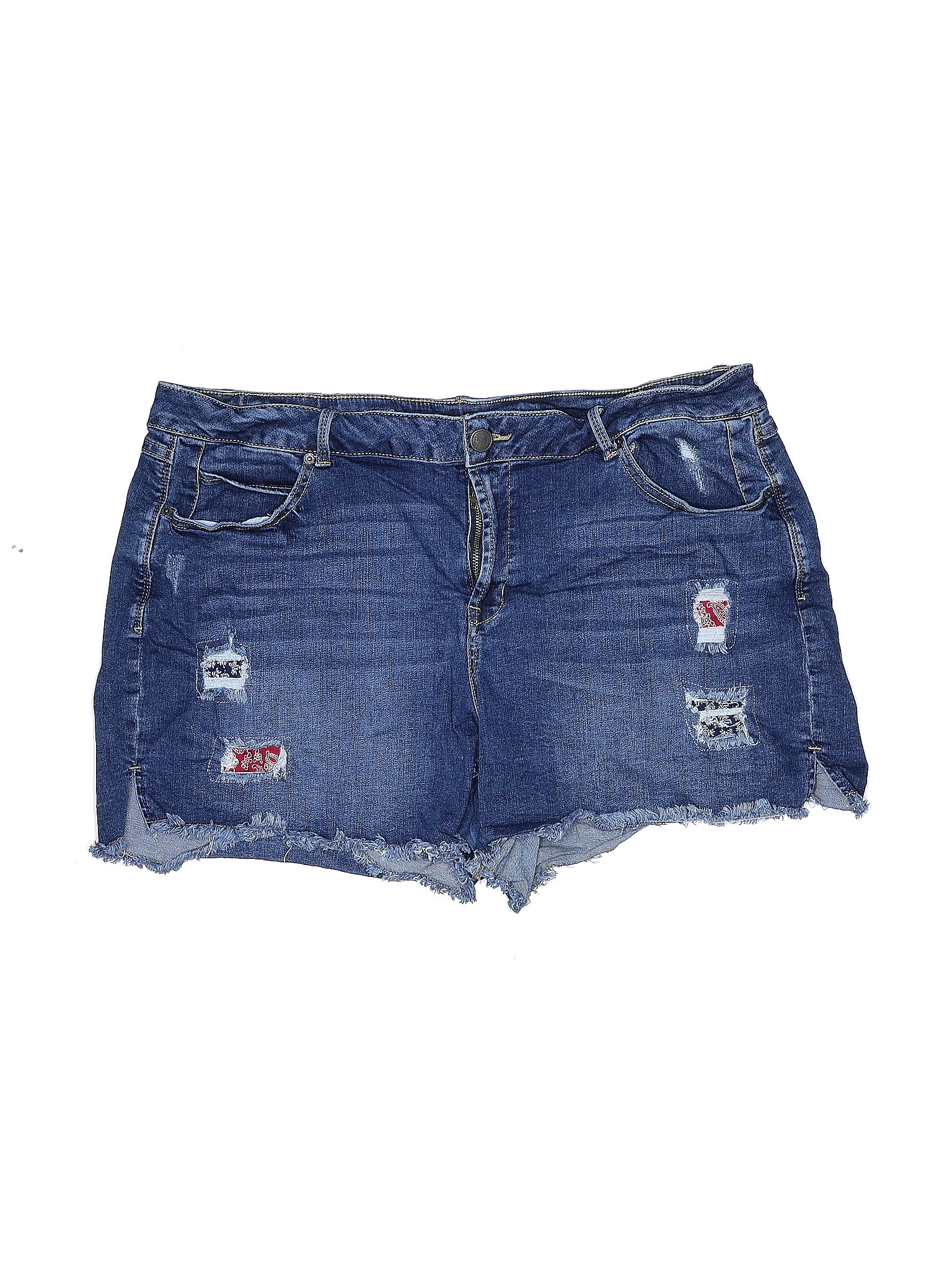 Lane Bryant Solid Blue Denim Shorts Size 20 (Plus) 64 off thredUP