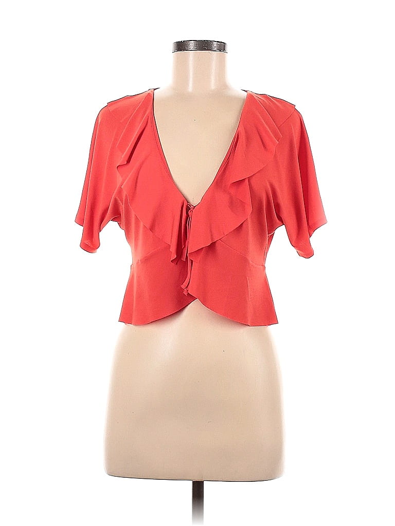 ASOS Red Short Sleeve Blouse Size 8 - photo 1