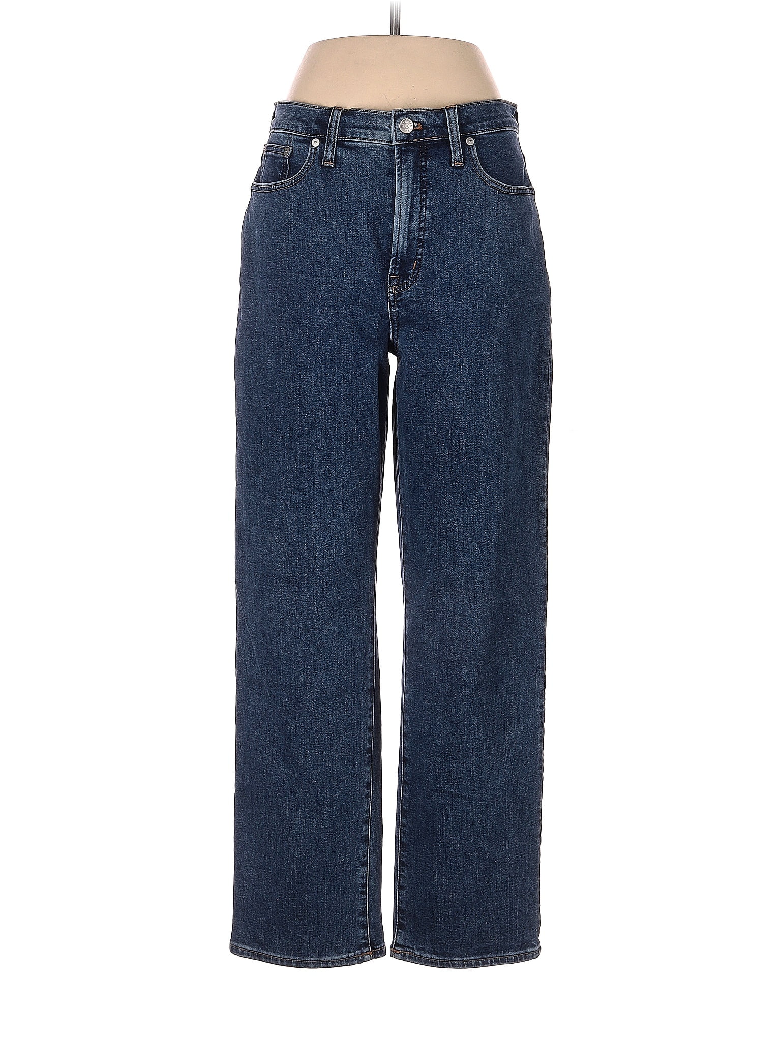 Madewell Solid Blue The Perfect Vintage Straight Jean in Bright Indigo ...