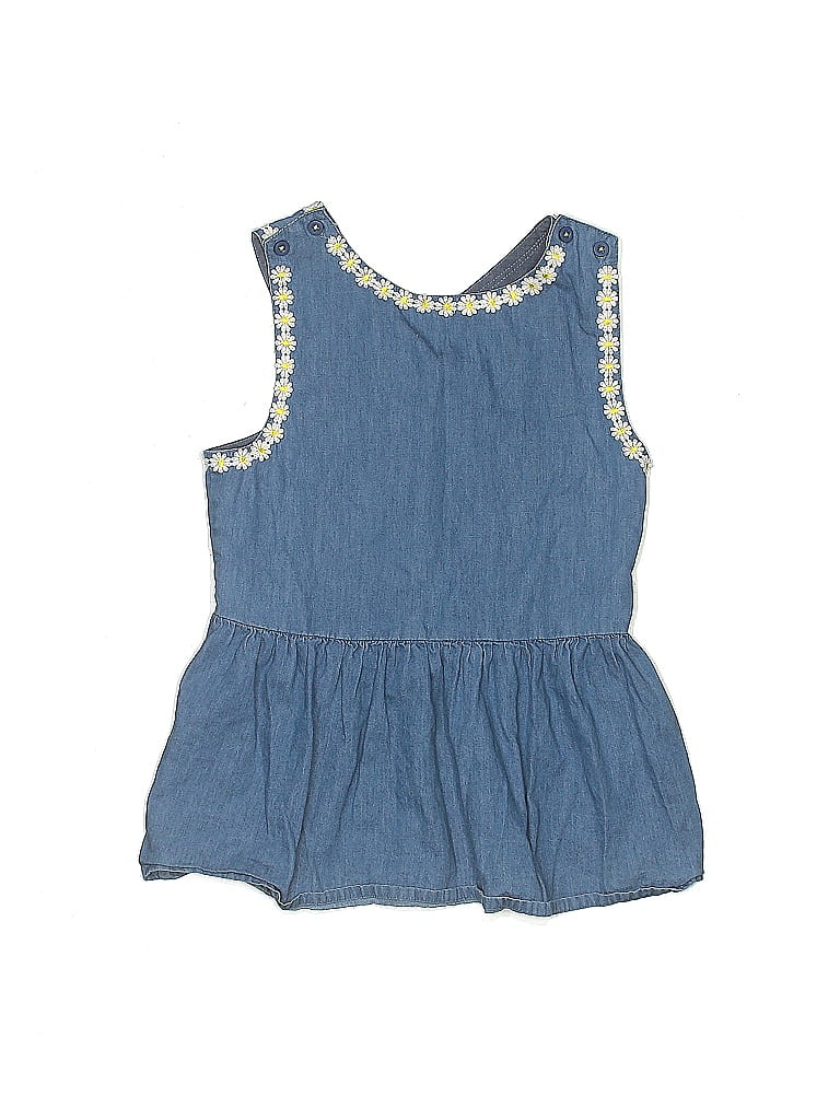 Mini Boden 100% Cotton Solid Blue Dress Size 11 - 12 - photo 1