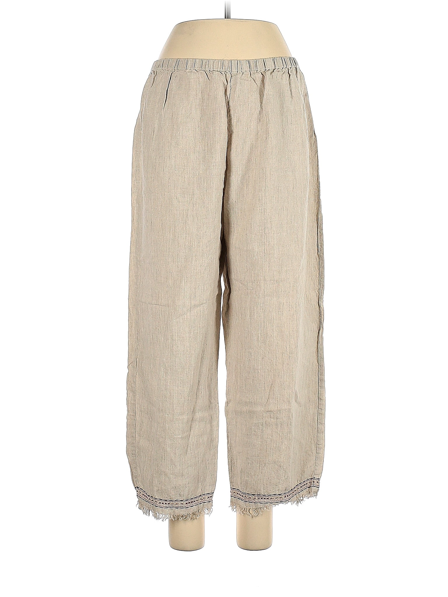 J.Jill 100% Linen Tan Linen Pants Size L - 79% off | ThredUp