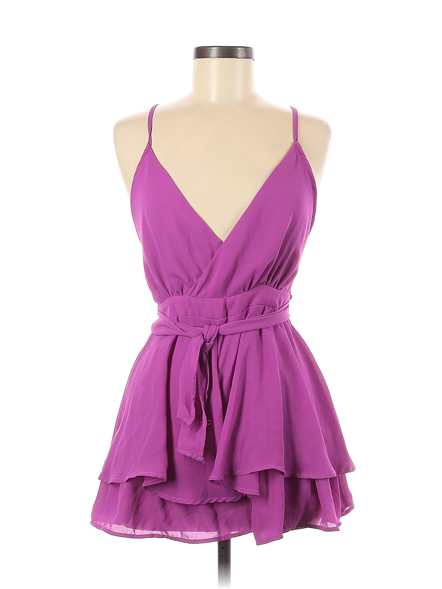 Assorted Brands 100 Polyester Solid Purple Romper Size M 66 off