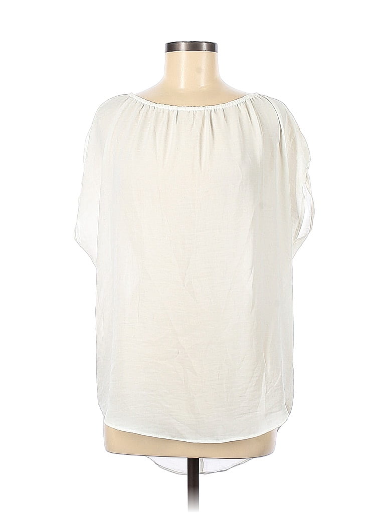 Cabin Creek 100% Polyester White Short Sleeve Blouse Size M - 58% off ...