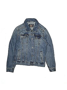 The Children s Place 100 Cotton Solid Blue Denim Jacket Size 7