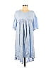 Nap 100% Polyester Solid Blue Casual Dress One Size - photo 1