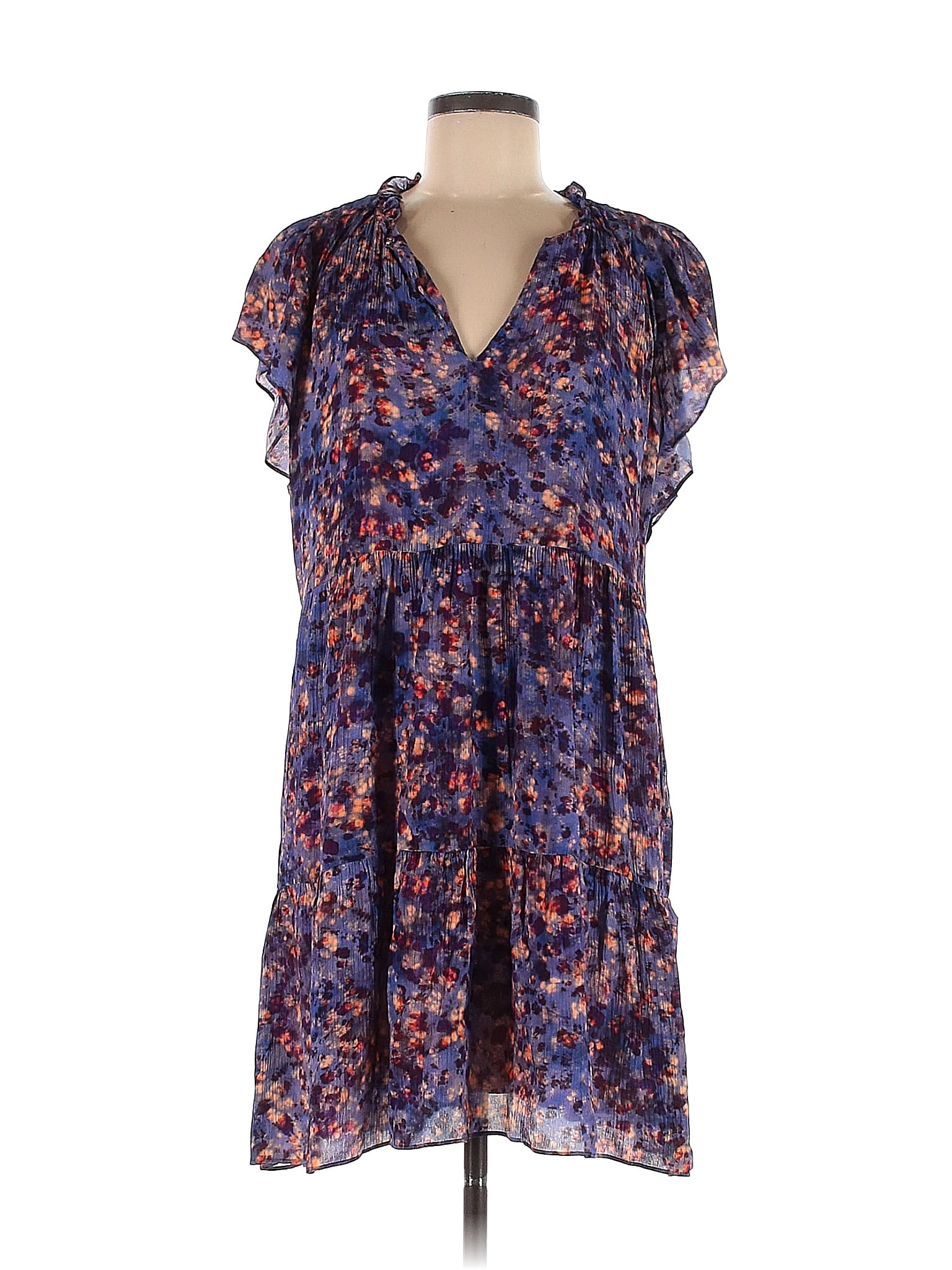 Marie Oliver Floral Multi Color Blue Casual Dress Size M - 80% off ...