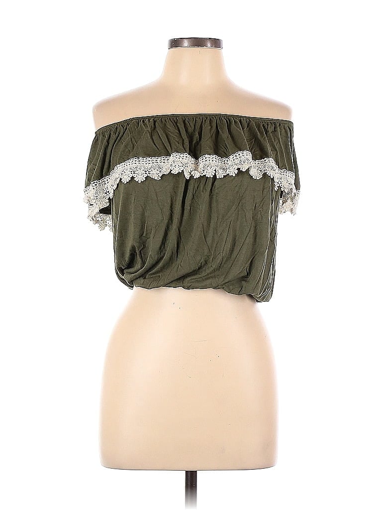 LA Banga USA Green Short Sleeve Top Size L - photo 1