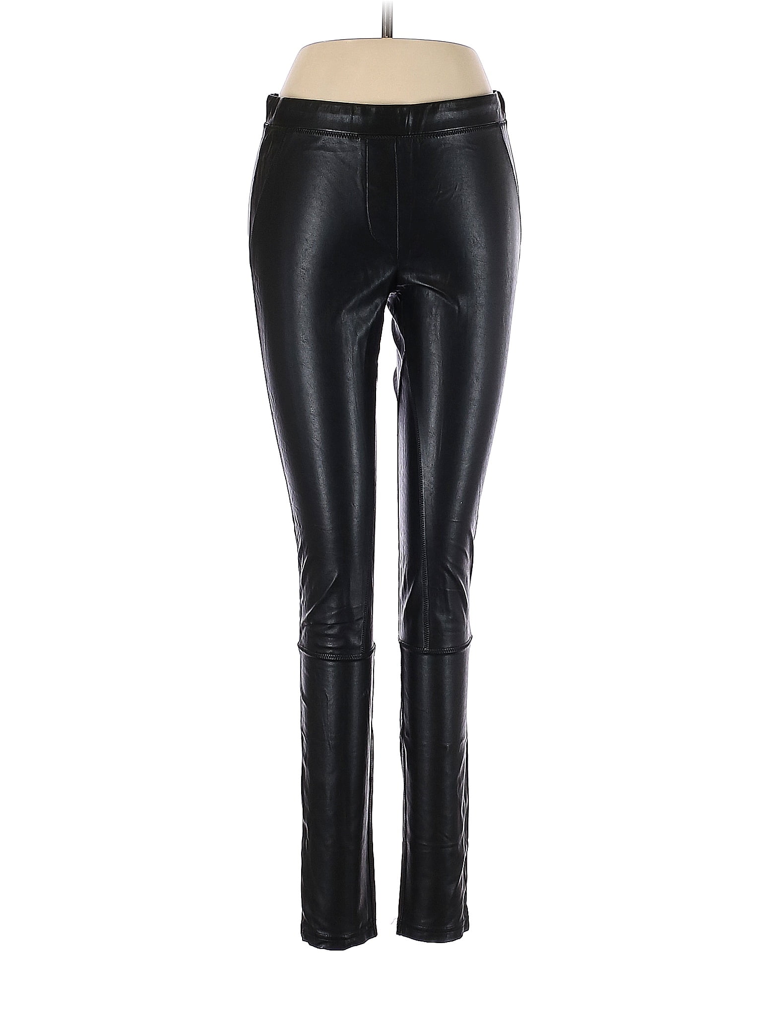 Wilfred Free 100 Nylon Solid Black Faux Leather Pants Size M 74 off