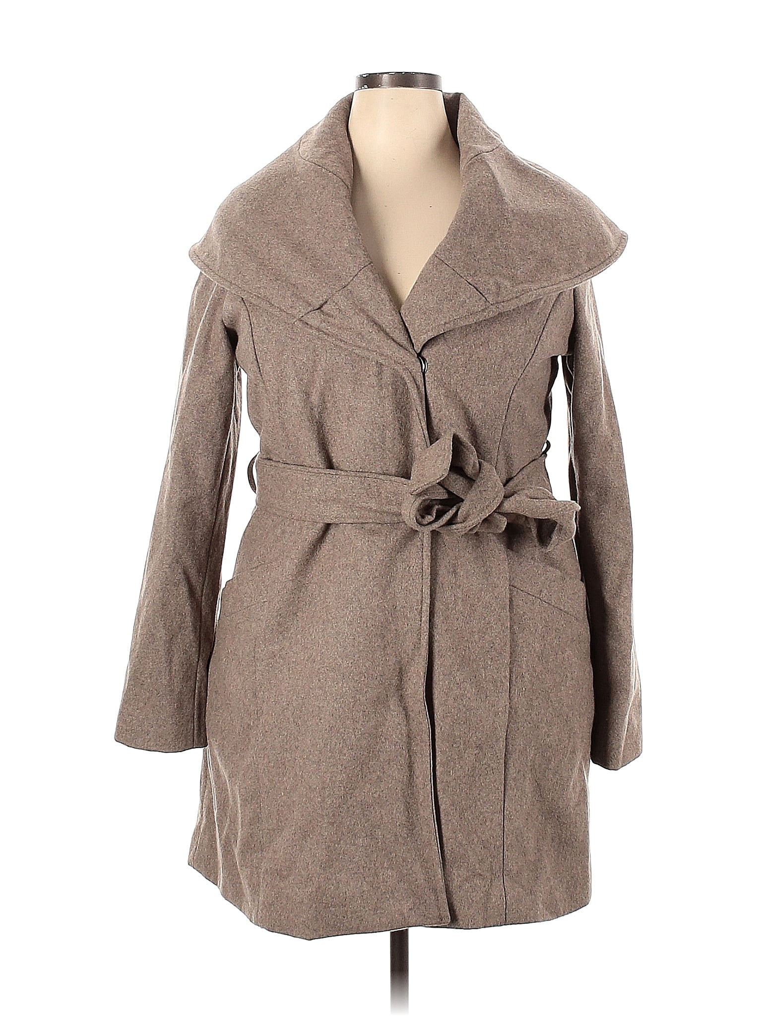 A New Day Tan Wool Coat Size XXL 47 off ThredUp
