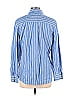 Ann Taylor LOFT 100% Cotton Stripes Blue Long Sleeve Button-Down Shirt Size L - photo 2