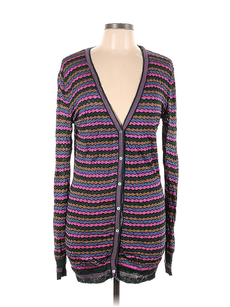 Zara Color Block Stripes Multi Color Purple Cardigan Size L - 50% off ...