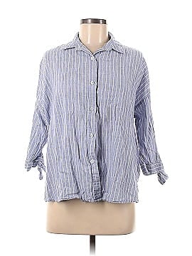 Subdued 3/4 Sleeve Button-Down Shirt (view 1)