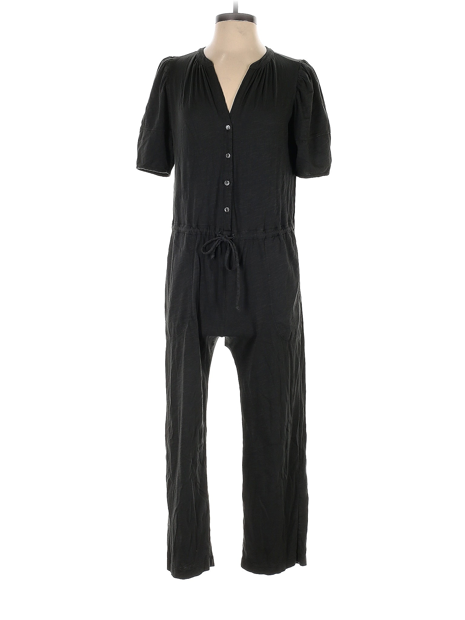 Velvet by Graham & Spencer 100% Cotton Solid Black Jumpsuit Size XS ...