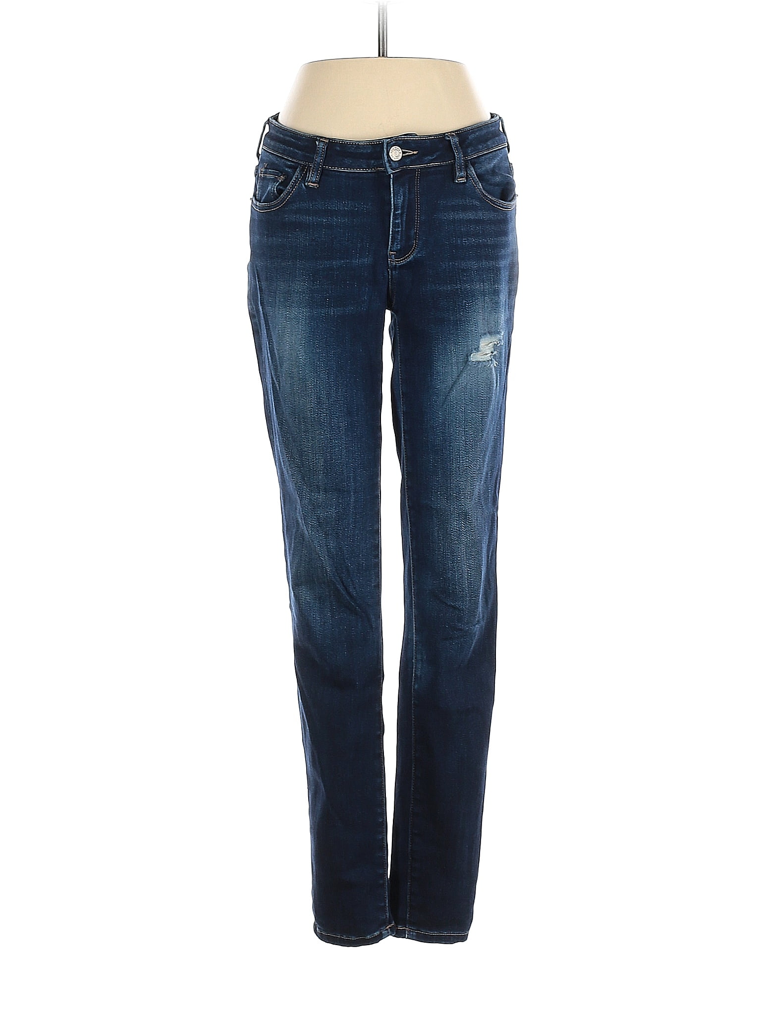 Soho JEANS NEW YORK & COMPANY Solid Blue Jeans Size 4 - 76% off | thredUP