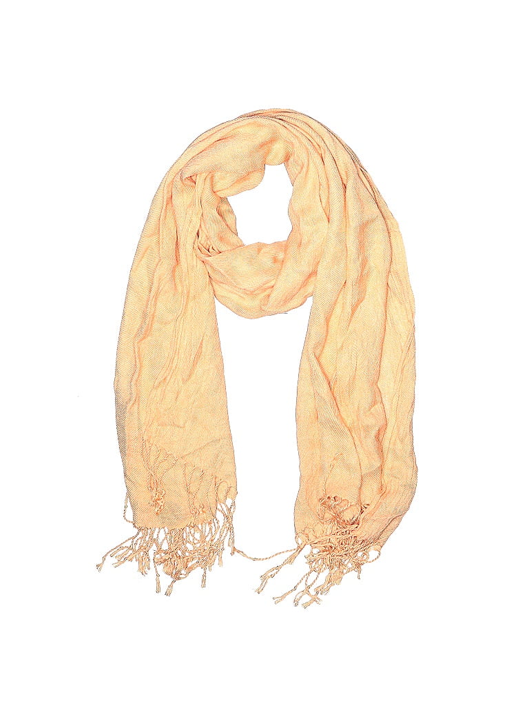 Pashmina 100% Pashmina Solid Tan Orange Scarf One Size - photo 1