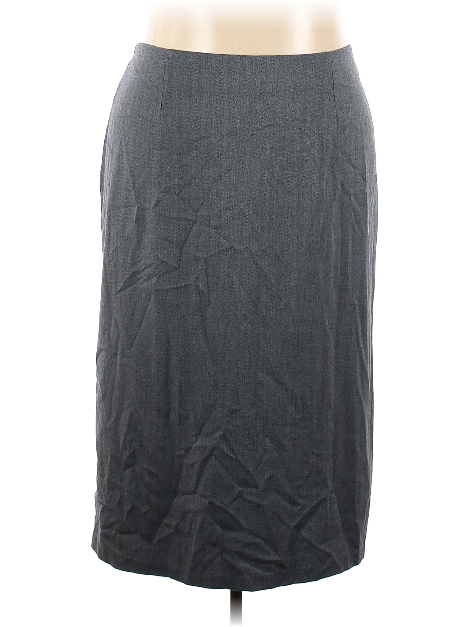 Ashley Stewart Solid Gray Casual Skirt Size 24 (Plus) - 70% off | thredUP