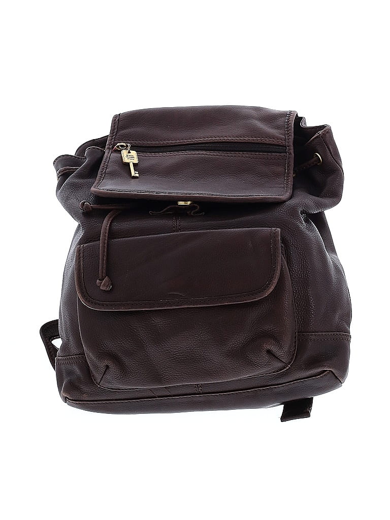 Fossil 100% Leather Solid Brown Leather Backpack One Size - 72% off ...