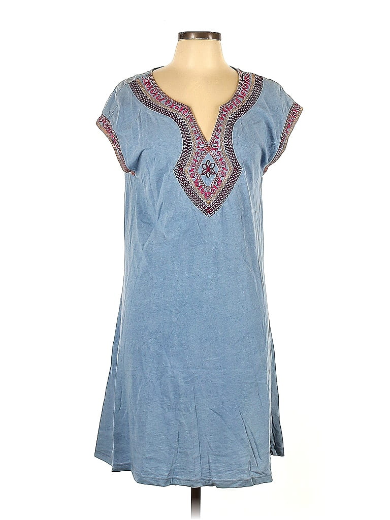 Spense 100% Cotton Blue Casual Dress Size L - photo 1
