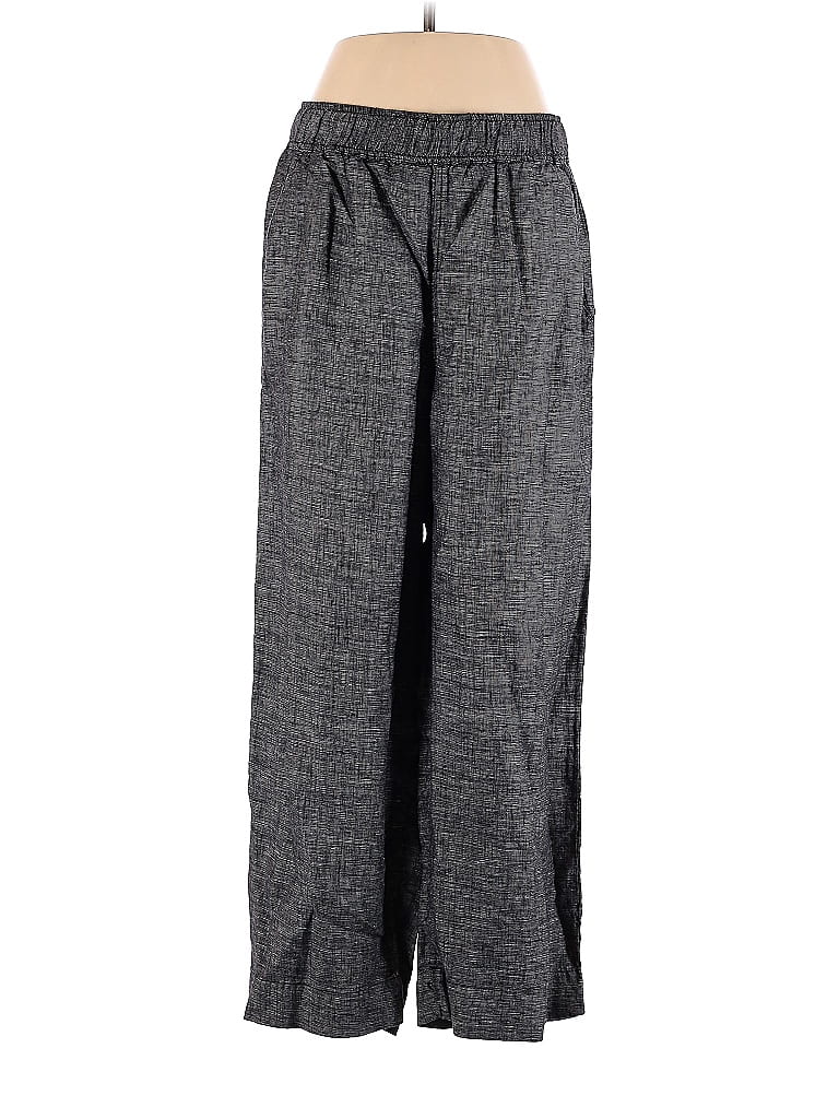Sigrid Olsen 100 Linen Marled Gray Black Linen Pants Size M 78 off