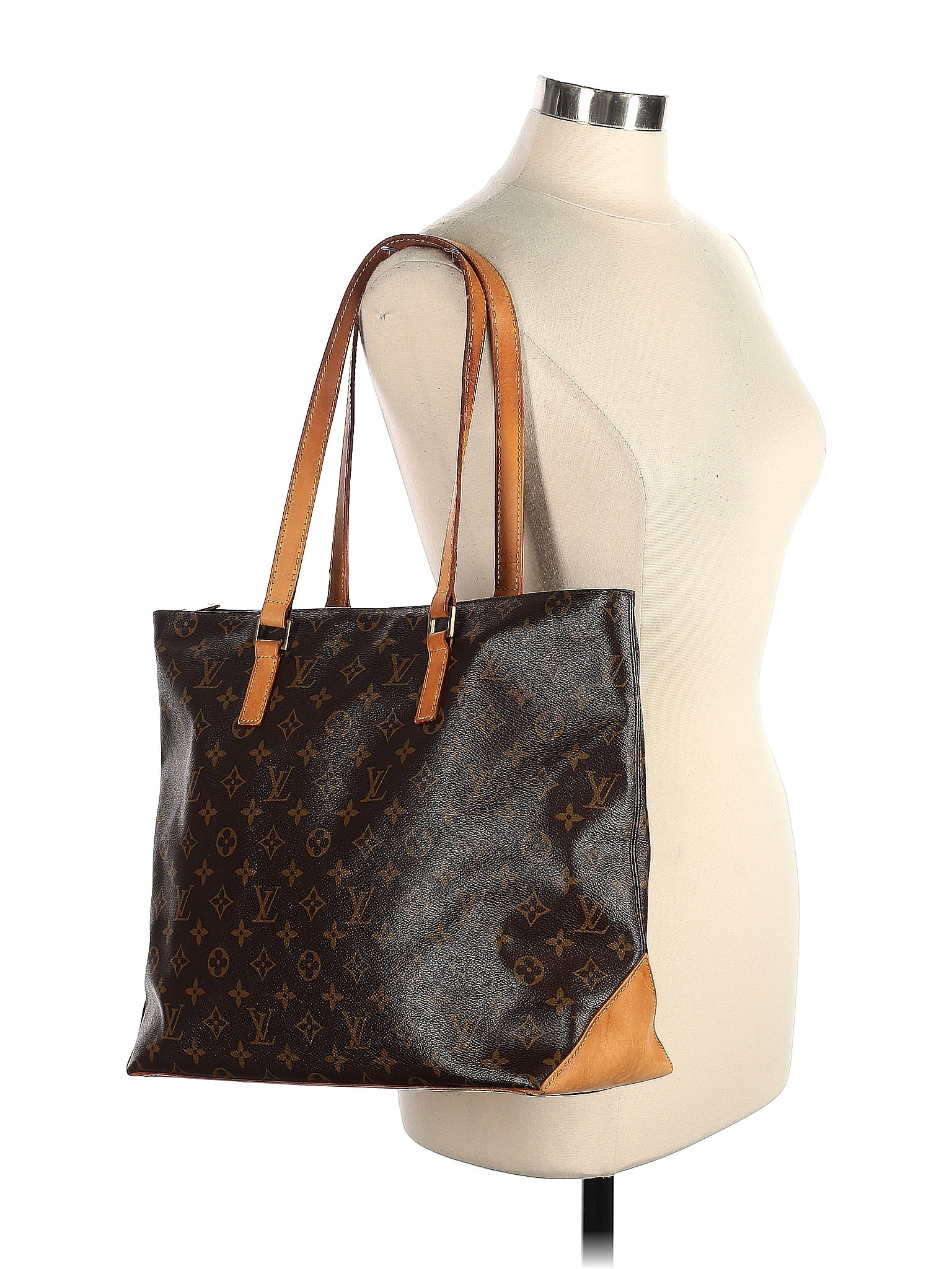 Lot - Louis Vuitton monogram Sac Plat tote shoulder bag: coated