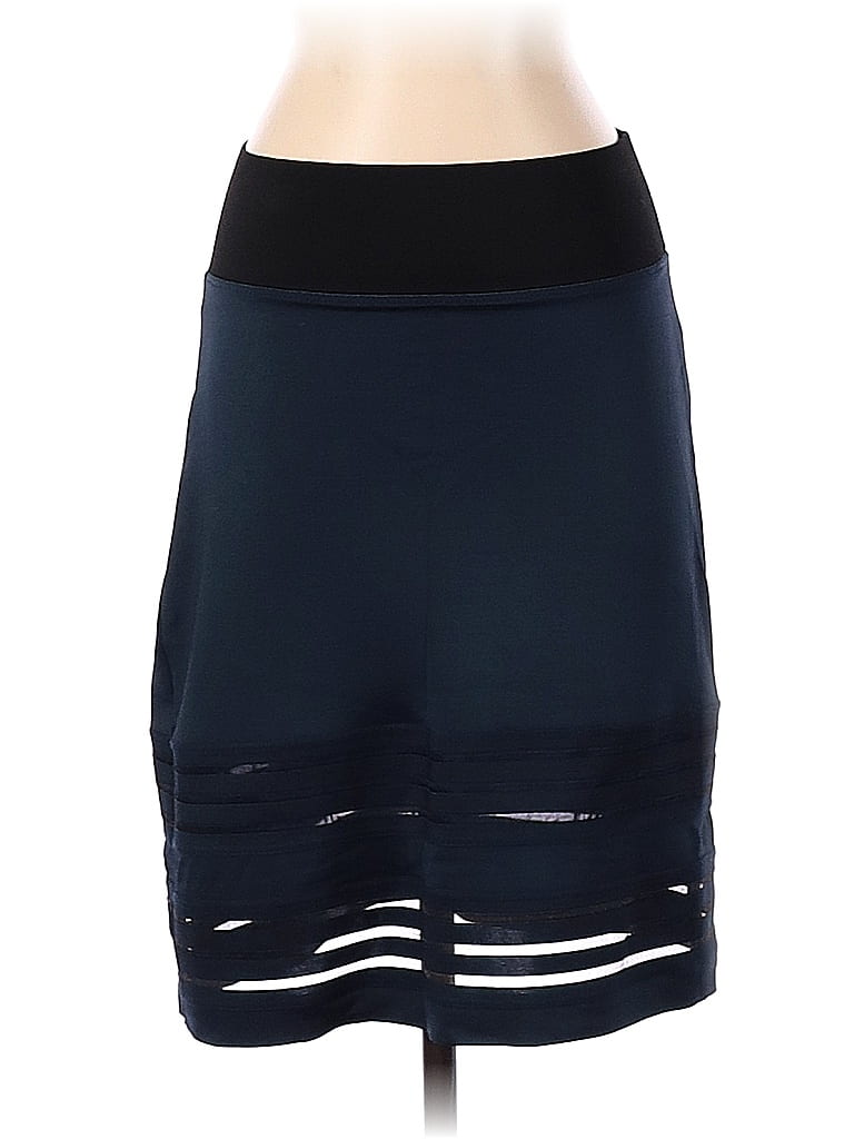 Ganni Color Block Solid Navy Blue Casual Skirt Size S - photo 1