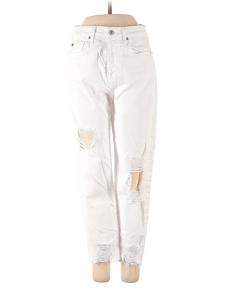 Pre-owned 7 For All Mankind Jeans In White