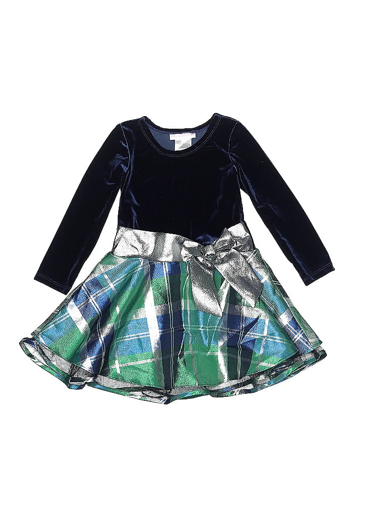 Bonnie Jean Plaid Blue Dress Size 3T - photo 1