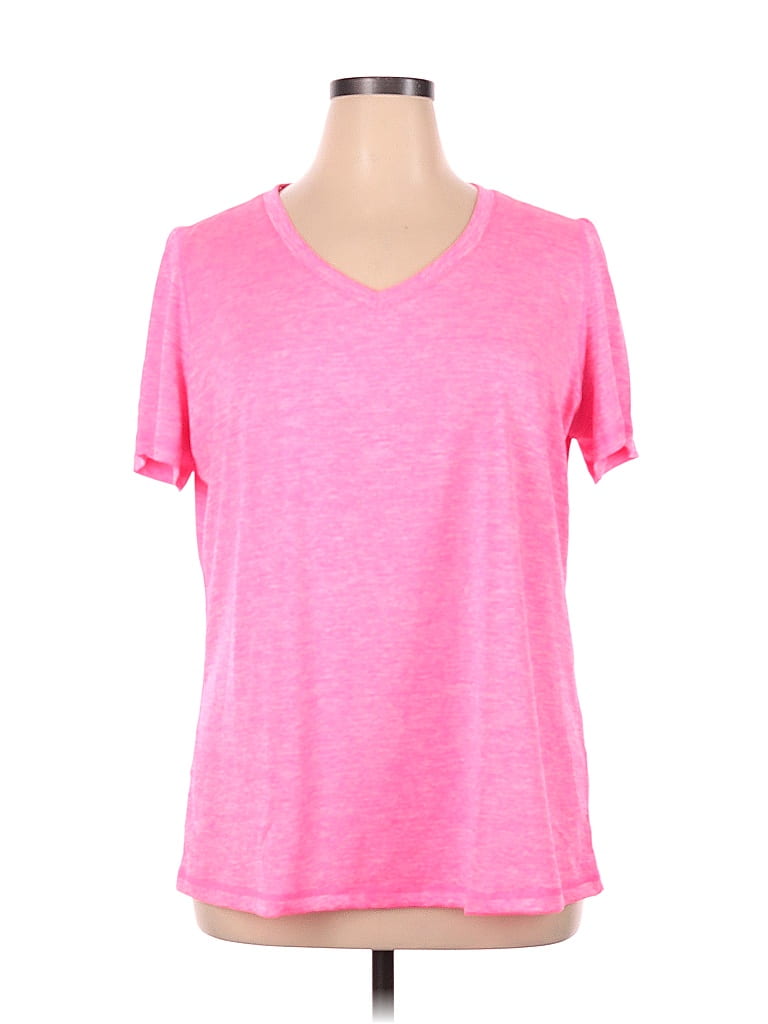 Ideology 100% Polyester Pink Active T-Shirt Size 1X (Plus) - photo 1