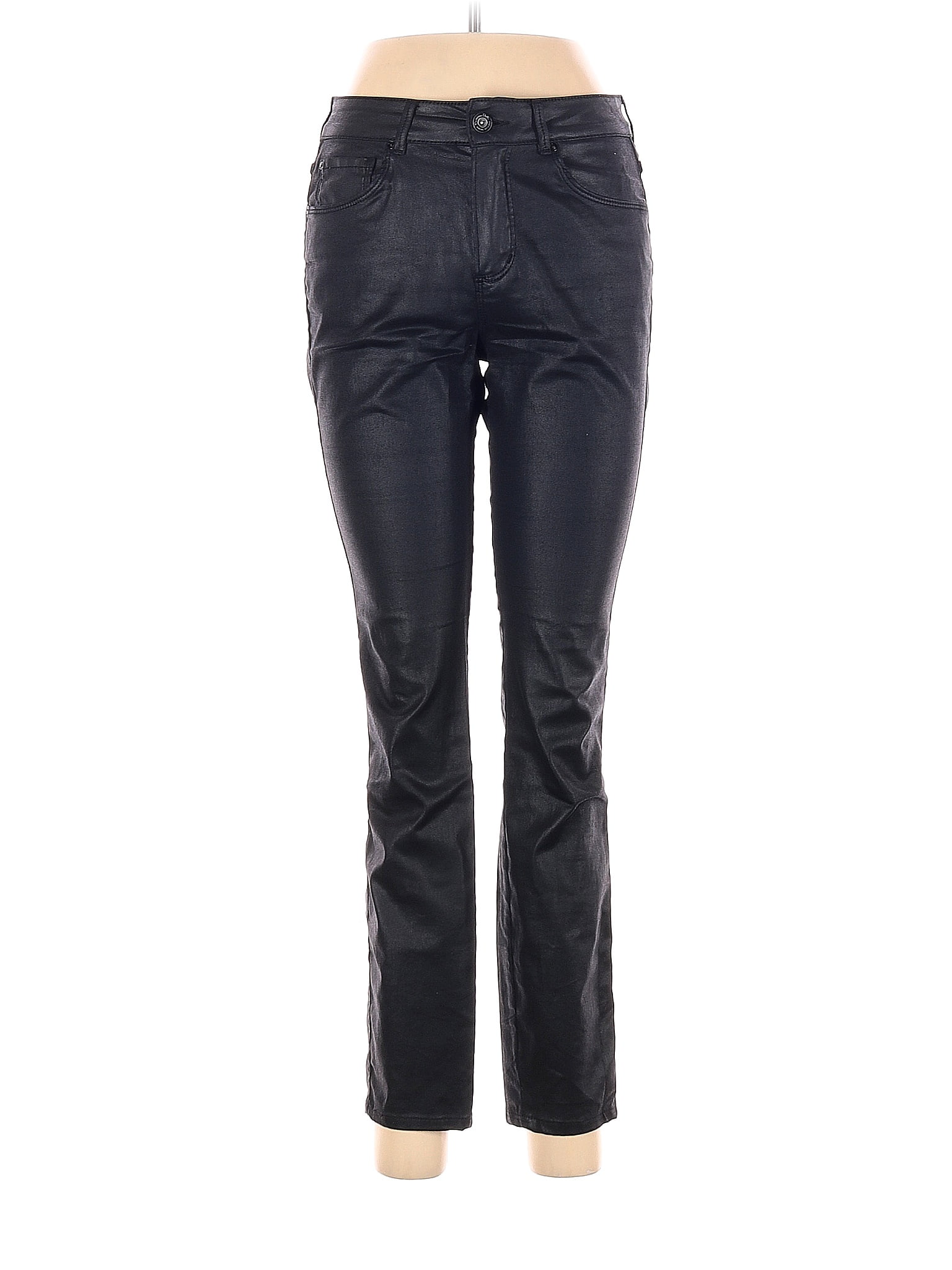 Massimo Dutti Solid Black Faux Leather Pants Size 6 81 Off Thredup 0553