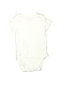 Just One You 100% Cotton Solid Ivory White Short Sleeve Onesie Size 3 mo - photo 1