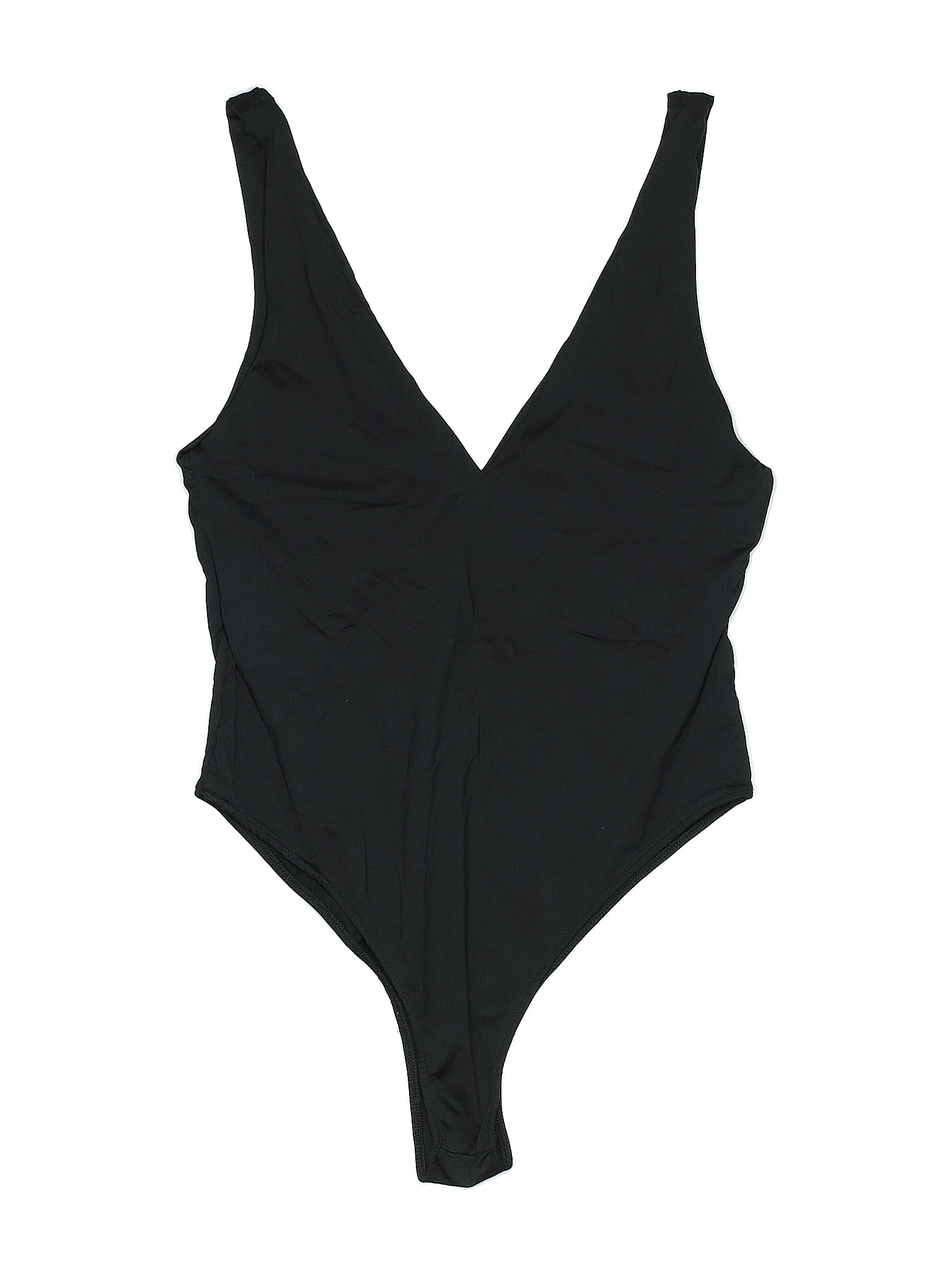 Zara Solid Black One Piece Swimsuit Size L 62 Off Thredup 3792