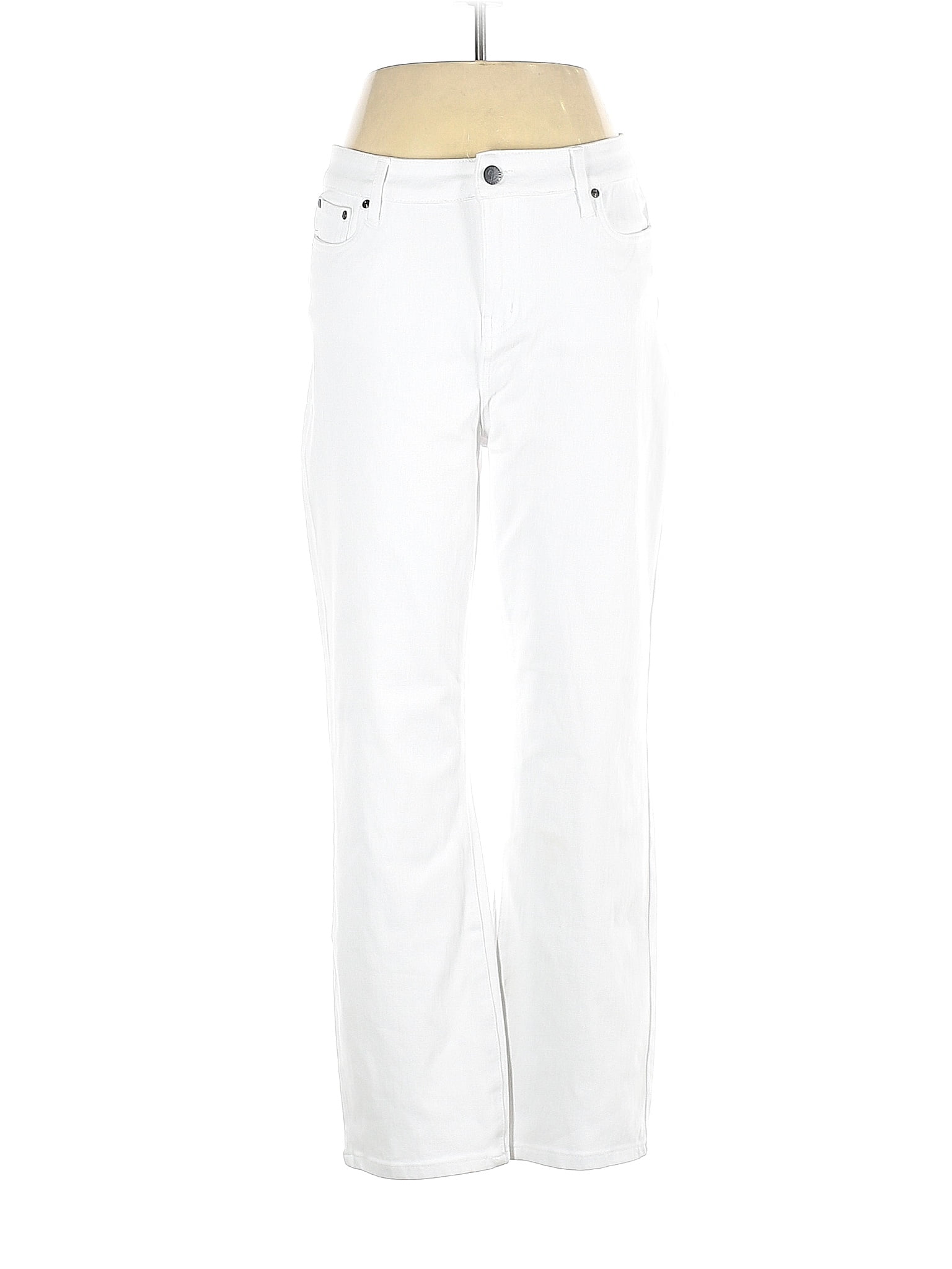 Coldwater Creek Solid White Jeans Size 12 (Petite) - 73% off | thredUP