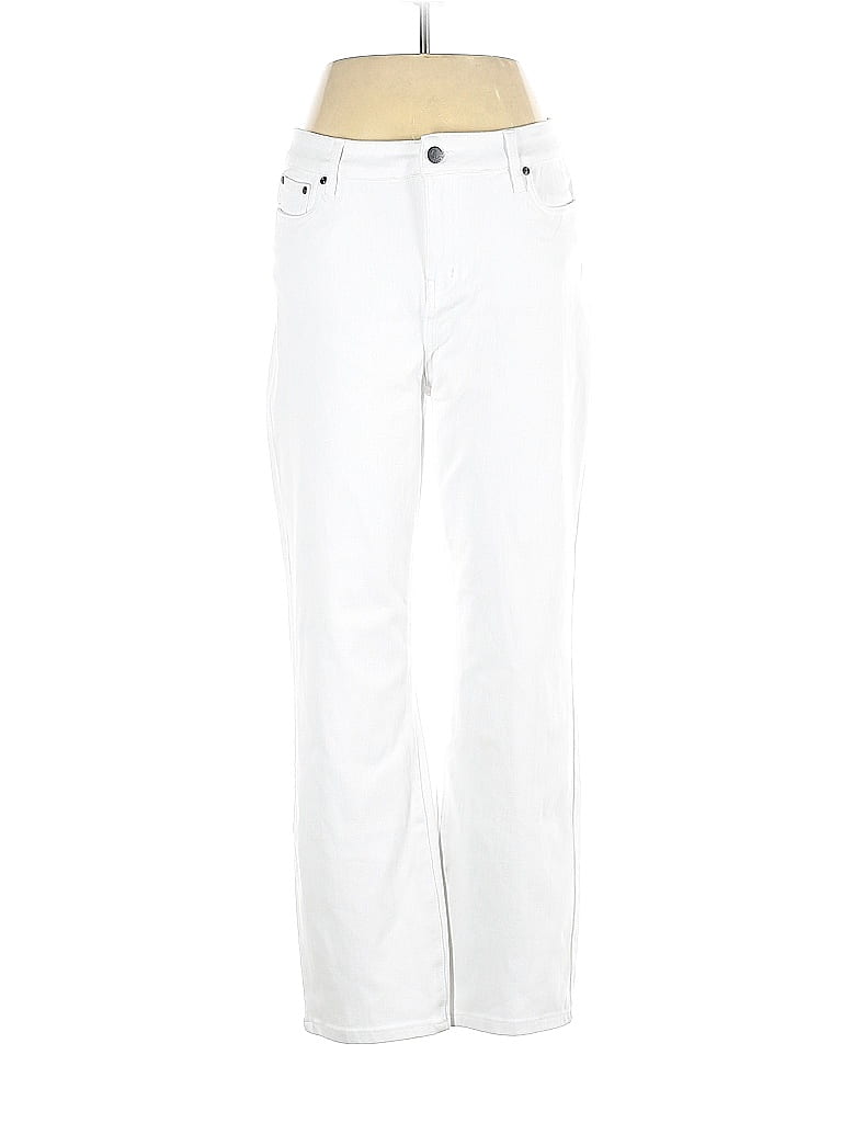 Coldwater Creek Solid White Jeans Size 12 (Petite) - 73% off | thredUP