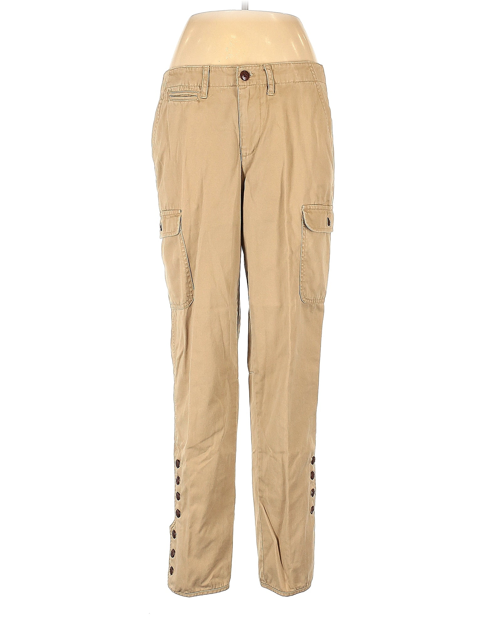 Lauren Jeans Co. 100 Cotton Solid Tan Cargo Pants Size 8 76 off