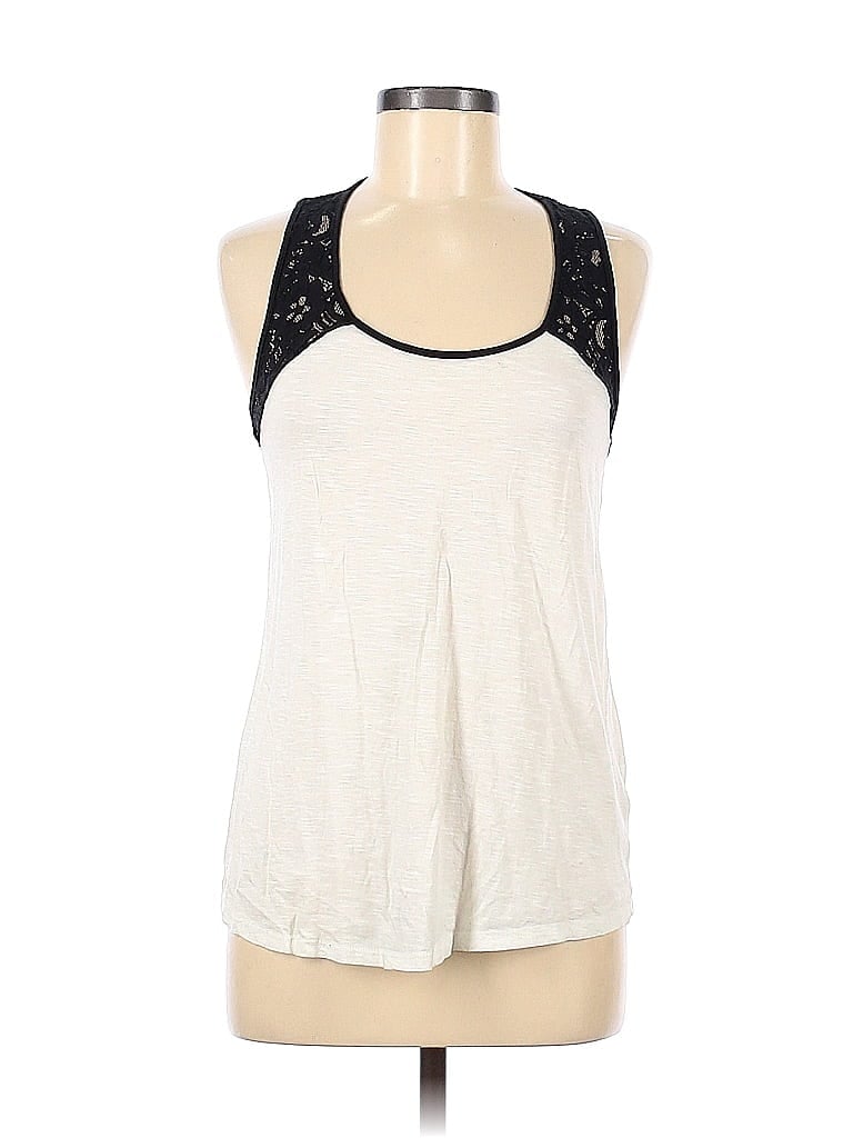 Pre-owned Pins And Needles Sleeveless Top Ivory Halter Neckline Tops In White