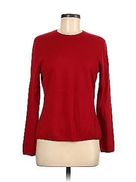 Prive 100% Cashmere Color Block Solid Red Cashmere Pullover Sweater Size M  - 77% off | thredUP