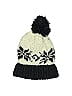 Free People 100% Polyester Color Block Marled Ivory Black Beanie One Size - photo 1