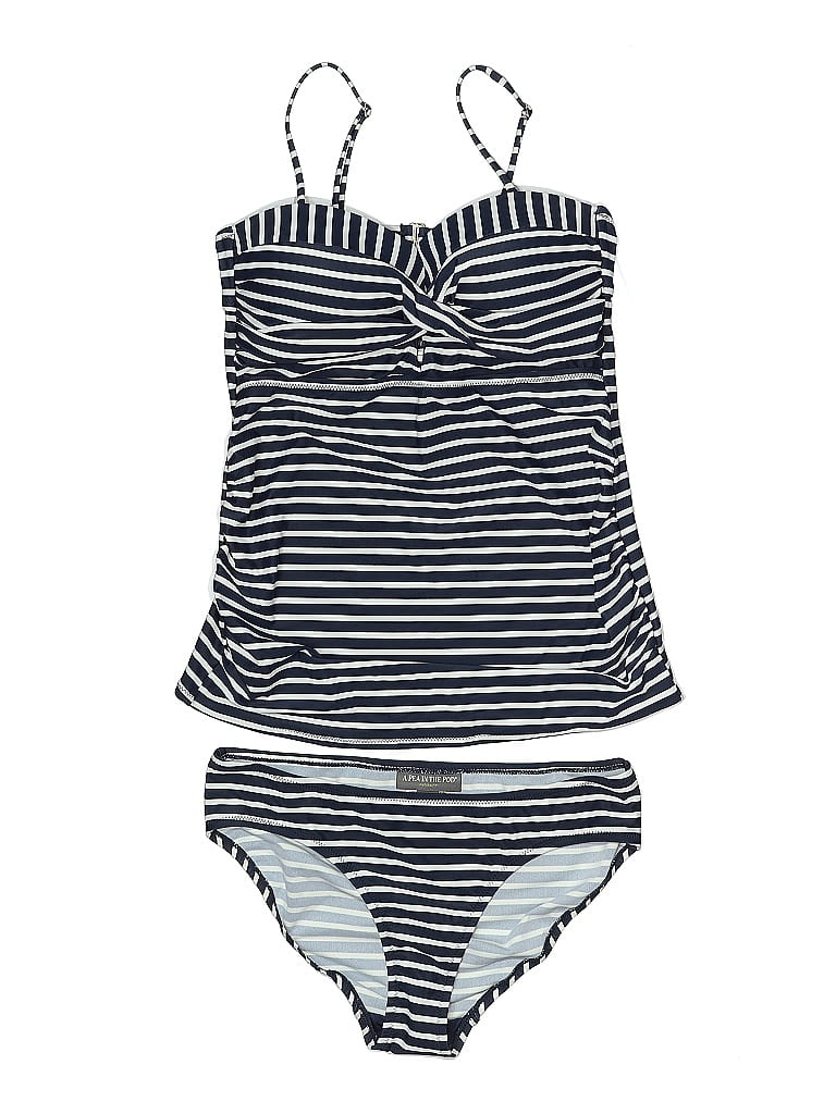 A Pea in the Pod Blue Two Piece Swimsuit Size M (Maternity) - photo 1