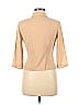 Tracy Reese Stripes Tan 3/4 Sleeve Silk Top Size 6 - photo 2
