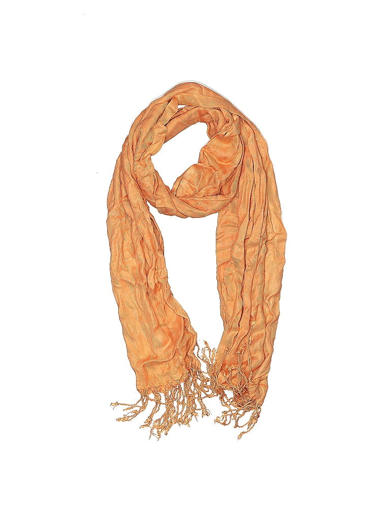 Pashmina Solid Orange Scarf One Size - photo 1