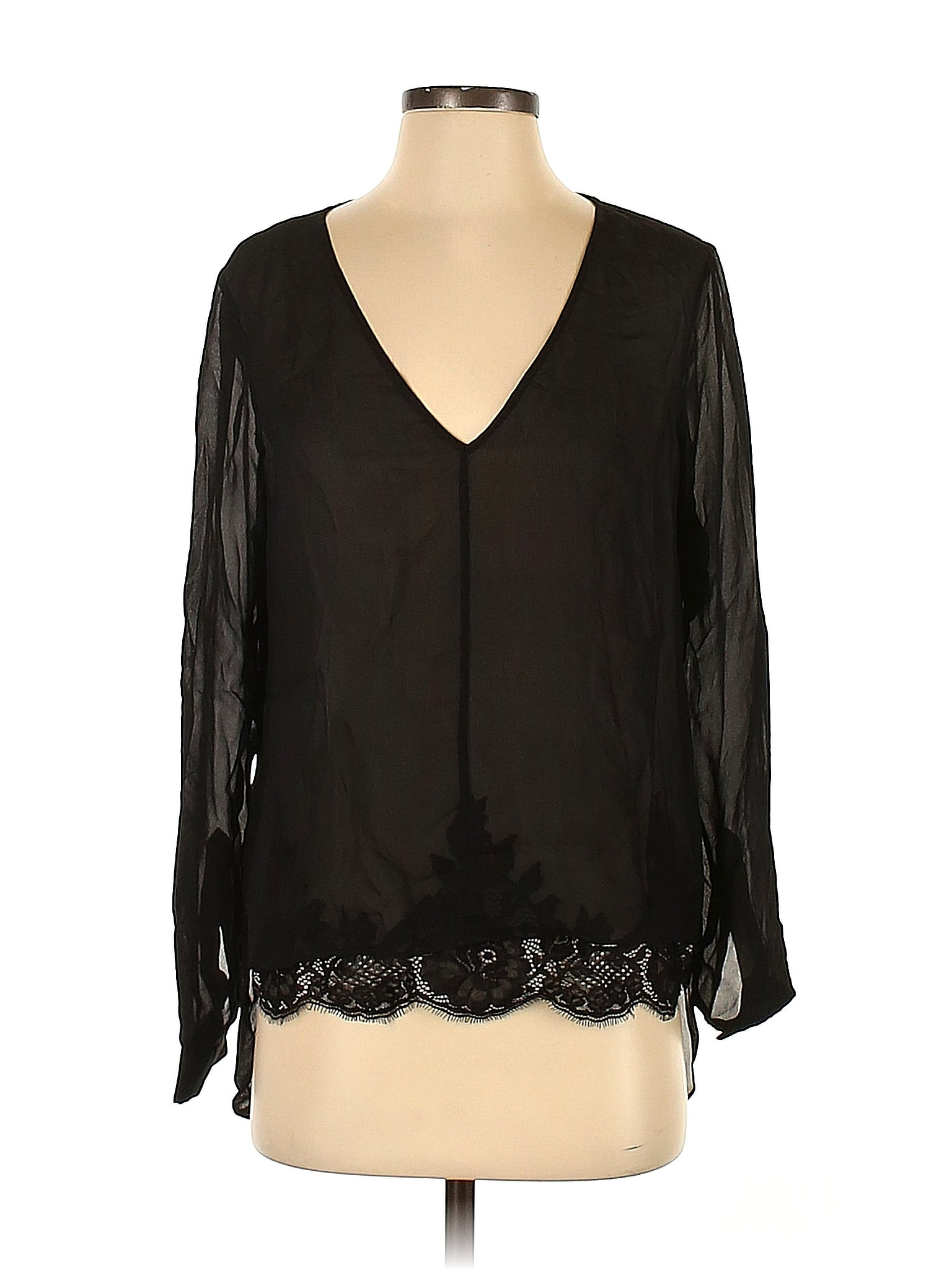 Robert Rodriguez 100% Silk Black Long Sleeve Silk Top Size 6 - 91% off ...