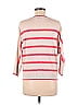 Ann Taylor LOFT Stripes Pink Tan Pullover Sweater Size M - photo 2