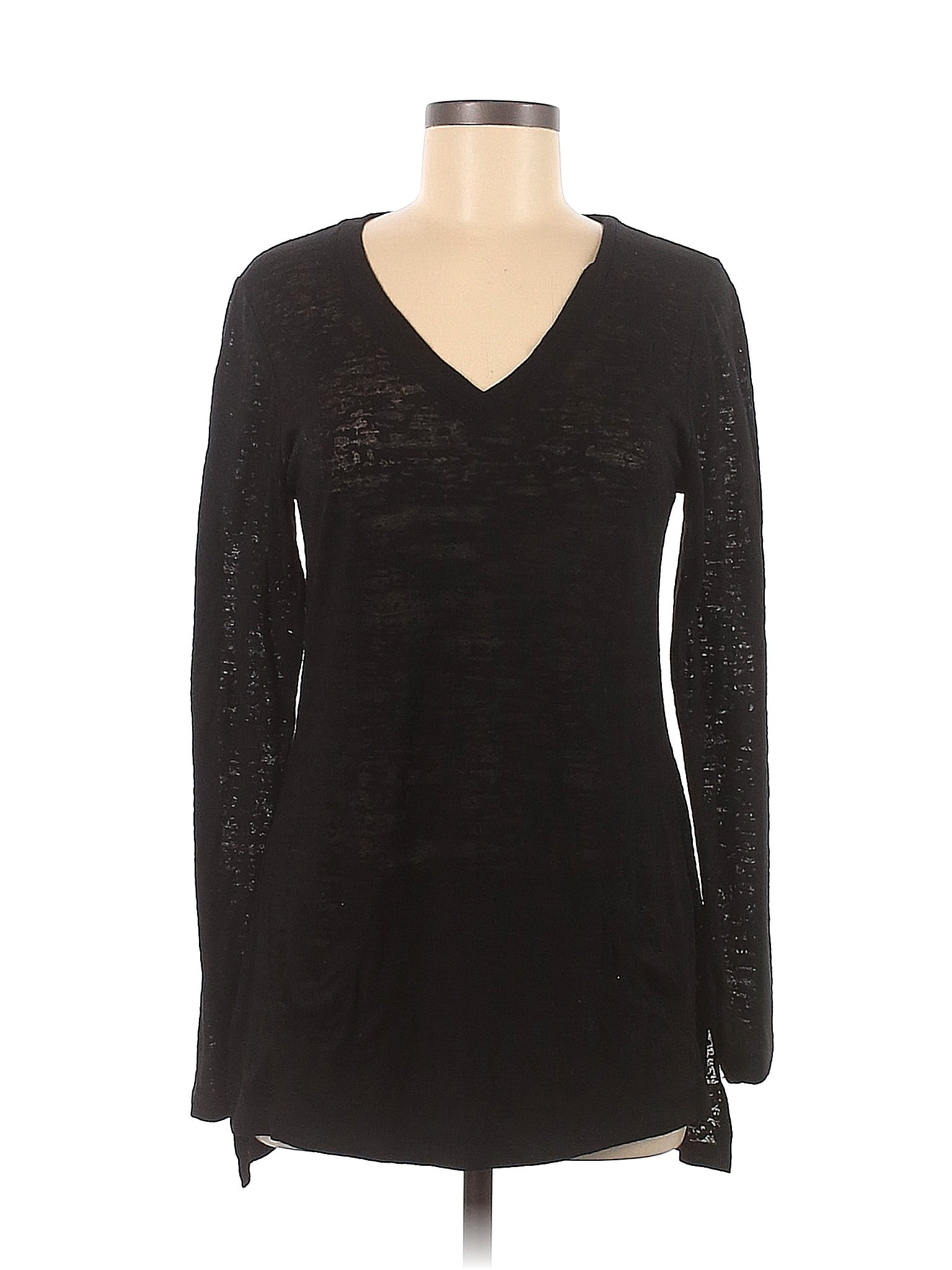 The Balance Collection by Marika Solid Black Long Sleeve T-Shirt Size M ...