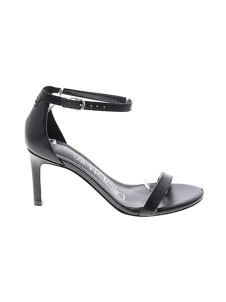 Calvin Klein Solid Black Gray Heels Size 6 1/2 - 75% off | thredUP
