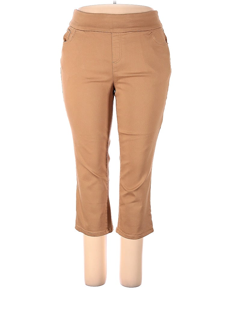 D&Co. Solid Brown Tan Jeggings Size 20 (Plus) - photo 1